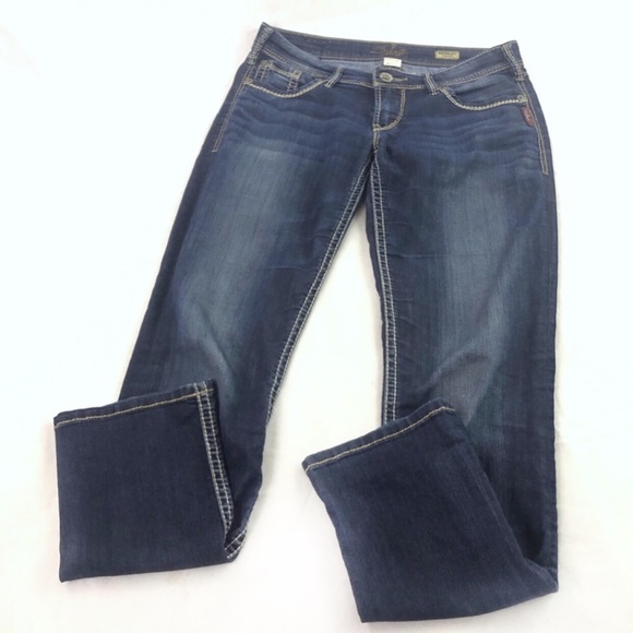 Silver Jeans Denim - Silver Berkley Factory Distressed Dark Jeans 29